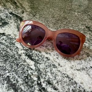 Madewell sunglasses with pink frames